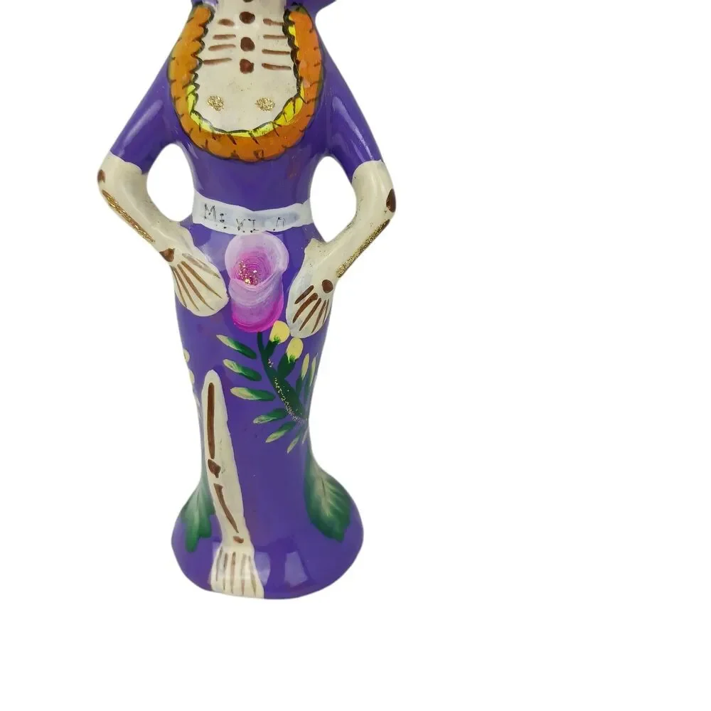 Day of the Dead Catrina Hand Painted Mexican Folk Art Figurine